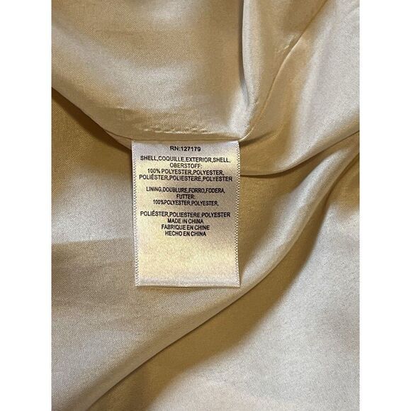 Jenny Yoo Collection Chiffon Bridesmaids Gown Dress Sleeveless Champagne Size 12 - Picture 9 of 10